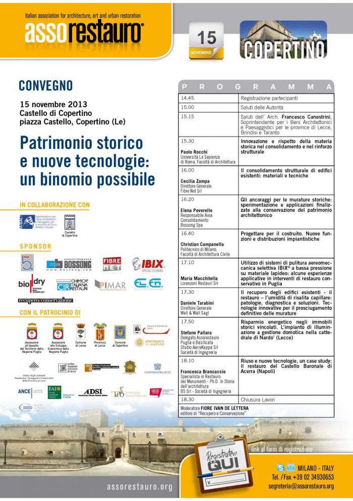 Convegno Assorestauro a Copertino (Lecce) 